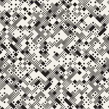 Endless Abstract Background With Random Size Squares. Vector Seamless Pattern. Stock Illustration