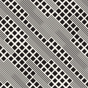 Endless Abstract Background With Random Size Squares. Vector Seamless Pattern. Stock Illustration