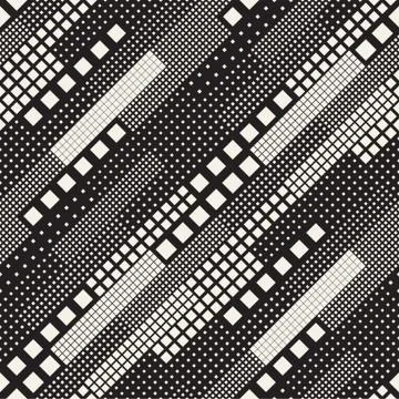 Endless Abstract Background With Random Size Squares. Vector Seamless Pattern. 库存插图