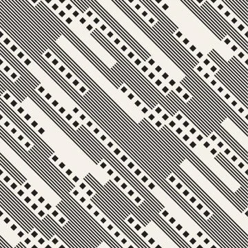 Endless Abstract Background With Random Size Squares. Vector Seamless Pattern. Stock Illustration