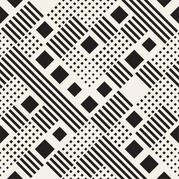 Endless Abstract Background With Random Size Squares. Vector Seamless Pattern. Stock Illustration