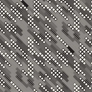 Endless Abstract Background With Random Size Squares. Vector Seamless Pattern. Stock Illustration