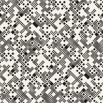 Endless Abstract Background With Random Size Squares. Vector Seamless Pattern. 库存插图
