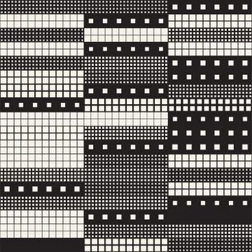 Endless Abstract Background With Random Size Squares. Vector Seamless Pattern. Stock Illustration