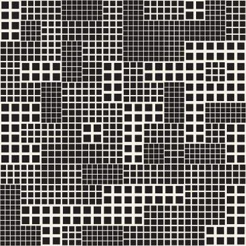 Endless Abstract Background With Random Size Squares. Vector Seamless Pattern. 库存插图