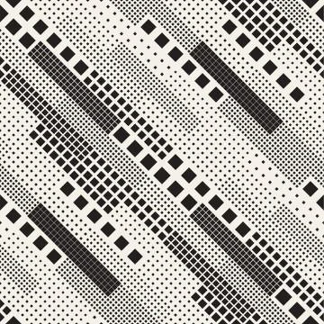 Endless Abstract Background With Random Size Squares. Vector Seamless Pattern. Stock Illustration