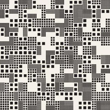 Endless Abstract Background With Random Size Squares. Vector Seamless Pattern. Stockillustratie