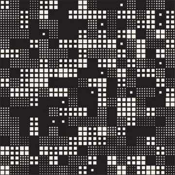 Endless Abstract Background With Random Size Squares. Vector Seamless Pattern Stock Illustration