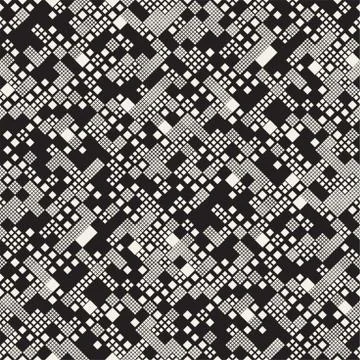 Endless Abstract Background With Random Size Squares. Vector Seamless Pattern 库存插图
