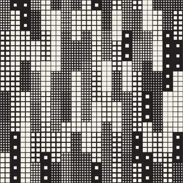 Endless Abstract Background With Random Size Squares. Vector Seamless Pattern 스톡 일러스트