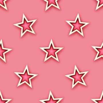 Endless Aesthetic Texture with Cute Magical Stars Stock Illustration