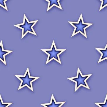 Endless Aesthetic Texture with Cute Magical Stars Illustrazione stock