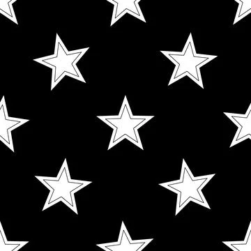 Endless Aesthetic Texture with Cute Magical Stars Stock Illustration