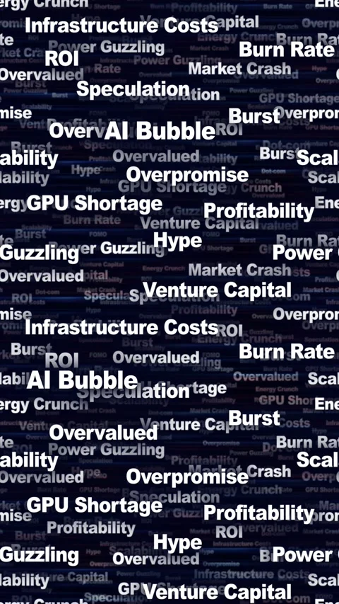 Endless AI BUBBLE Keywords Animation, Loop Stock-Footage 332276458