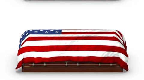 Endless American Coffins vertigo effect Stock Footage 32659604