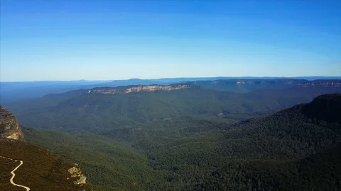 Endless and dense forest between mountains. Stock Footage 95898121