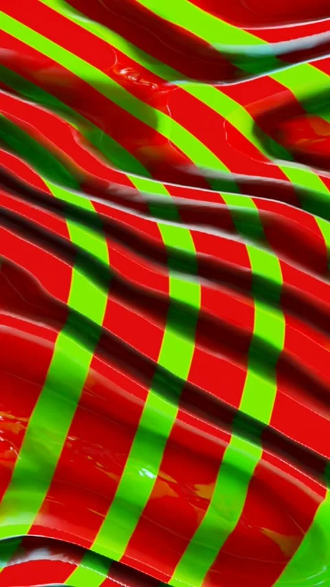 Endless animated red and green abstract swirling texture. Xmas 3d background Stock-Footage 255824280