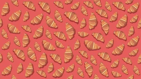 Endless background for a coffee shop with the image of pastries Stock Illustration