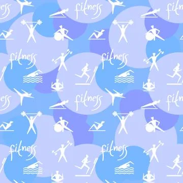 Endless background on a theme sports Stock Illustration