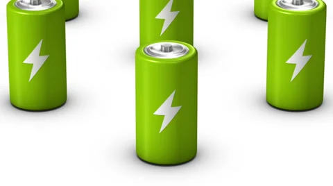  Endless Batteries vertigo effect (Green) Stock Footage 35573583