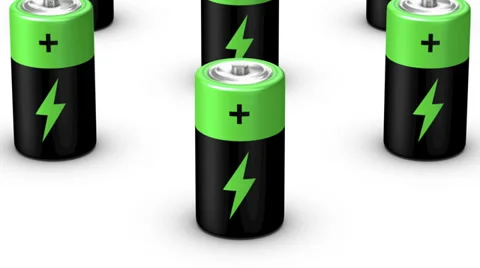 Endless Batteries vertigo effect (Green Top) Stock Footage 39757810
