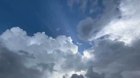 Endless Blue: The Beauty of a Cloudy Sky Video stock 281703320