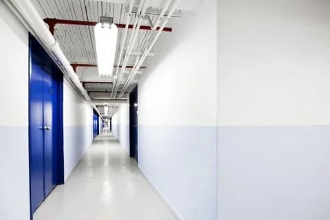 Endless Blue Corridor 写真素材