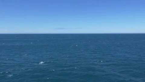 Endless blue ocean waves as seen from ferry at sea Stock Footage 83828747