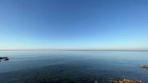 The endless blue of the sea Stock Footage 213618323