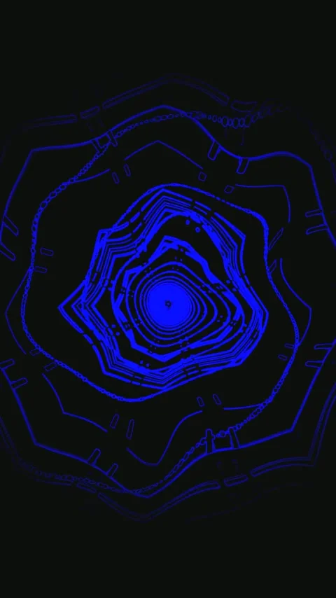 Endless blue tunnel loop creates a mesmerizing visual experience for relaxa.. Stock Footage 321571662