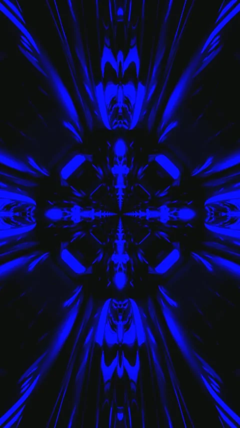 Endless blue tunnel video loop for immersive visual experience Stock Footage 321567439