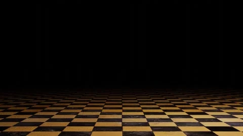 Endless camera movement forward into the darkness over an old wooden chessboard. Stock Footage 311359287