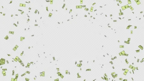 Endless Cartoon Dollar Banknotes Animation 库存影片 332076811
