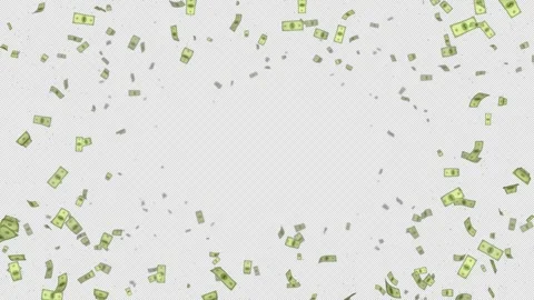 Endless Cartoon Dollar Banknotes Animation Stock-Footage 332078047