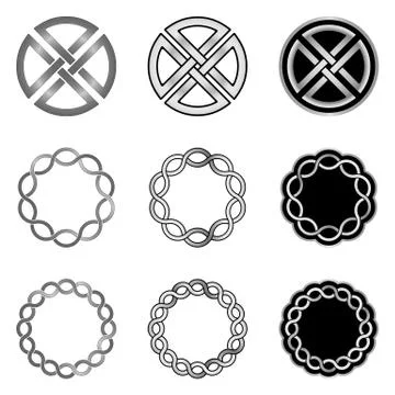 Endless Celtic Knots Patterns Stock Illustration