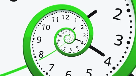 Endless Clock Spiral 2 Vídeos de archivo 313939478