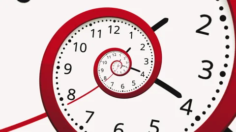 Endless Clock Spiral Stockbeeldmateriaal 313939497