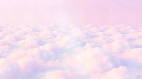 Endless Cloud Field: A Sea of Soft White - Use for Dream Sequences, Abstract Ba Video stock 330319247