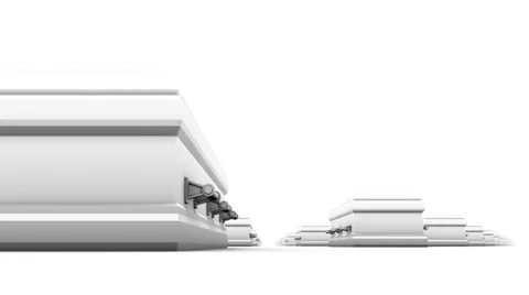 Endless Coffins low angle loop  Stock Footage 32628545