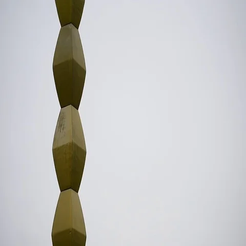 The Endless Column sculpture made by Constantin Brancusi Stock Footage 69402100