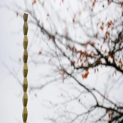 The Endless Column sculpture made by Constantin Brancusi 스톡 동영상 69402127