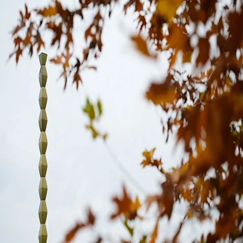 The Endless Column sculpture made by Constantin Brancusi 스톡 동영상 69402129