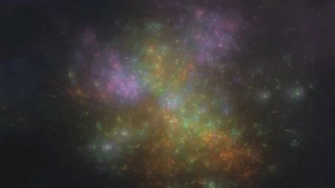 Endless cosmic space loop with dark background and vibrant colors. Stock Footage 98725710
