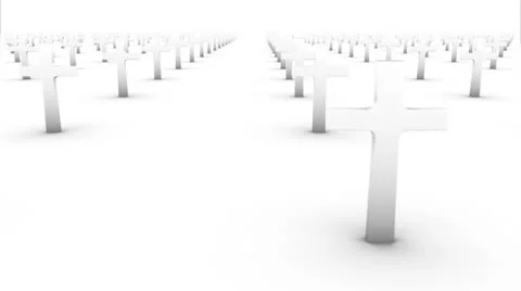 Endless crosses front view loop (white) Stock Footage 26720051