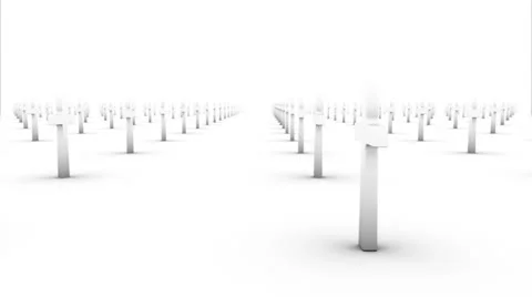 Endless crosses side view loop (white) Stock Footage 26720224