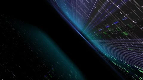 Endless Data Particles in Flow 4K Loop Stock Footage 327311505