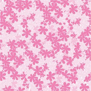 Endless delicate pattern spring flowers apple cherry blossom Stock Illustration