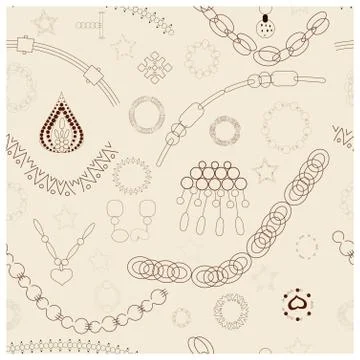 Endless design with black accessories decor. Stock Illustration
