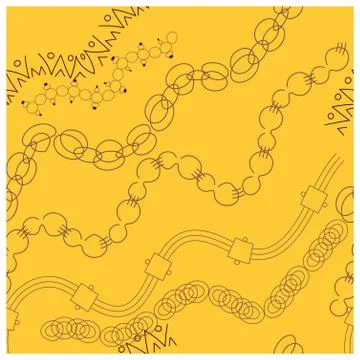 Endless design with black chains texture. Stock Illustration