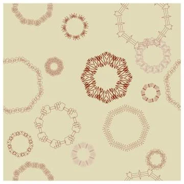 Endless design with chain bracelets. Stock Illustration